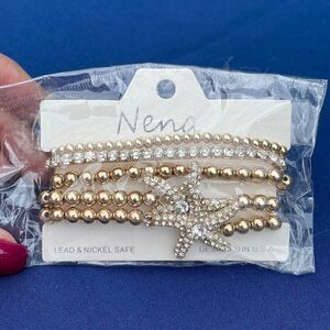 Summer Super Sparkly Starfish Bracelet Set